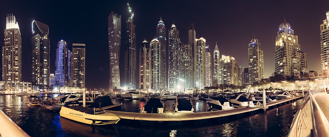 Dubai Marina at night 