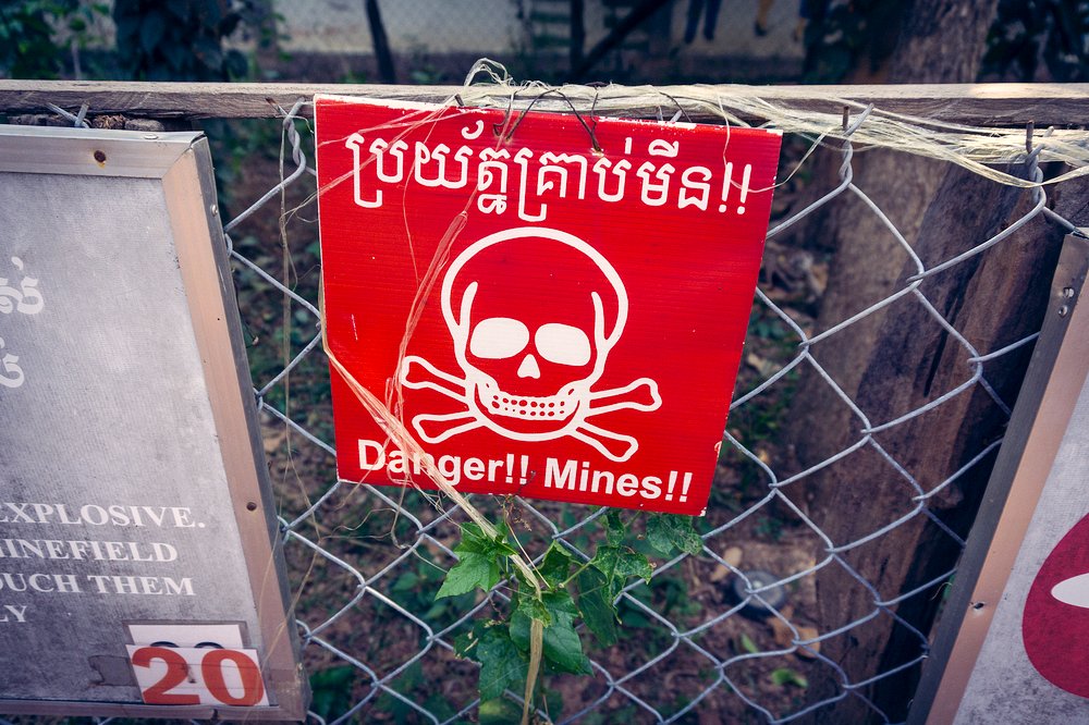 A sign, which can be seen frequently in Cambodia 