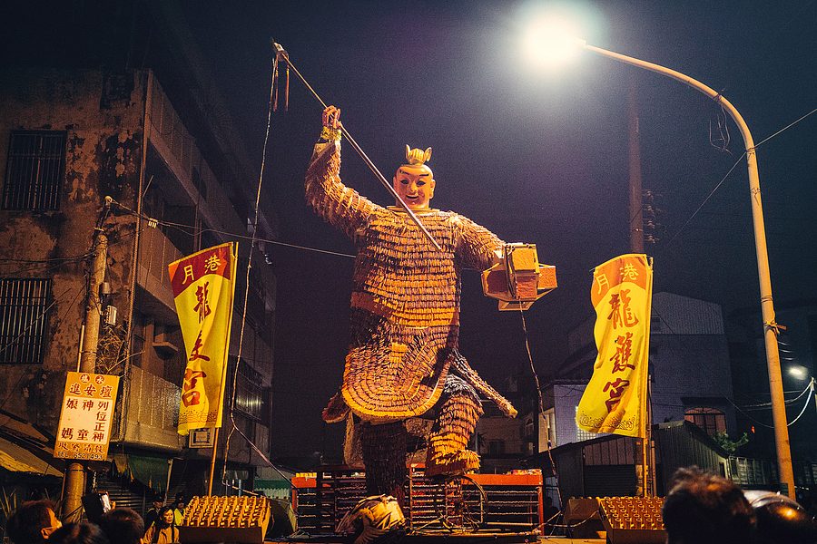 Yanhsui Fireworks Festival  - God of War made out of Fire Crackers